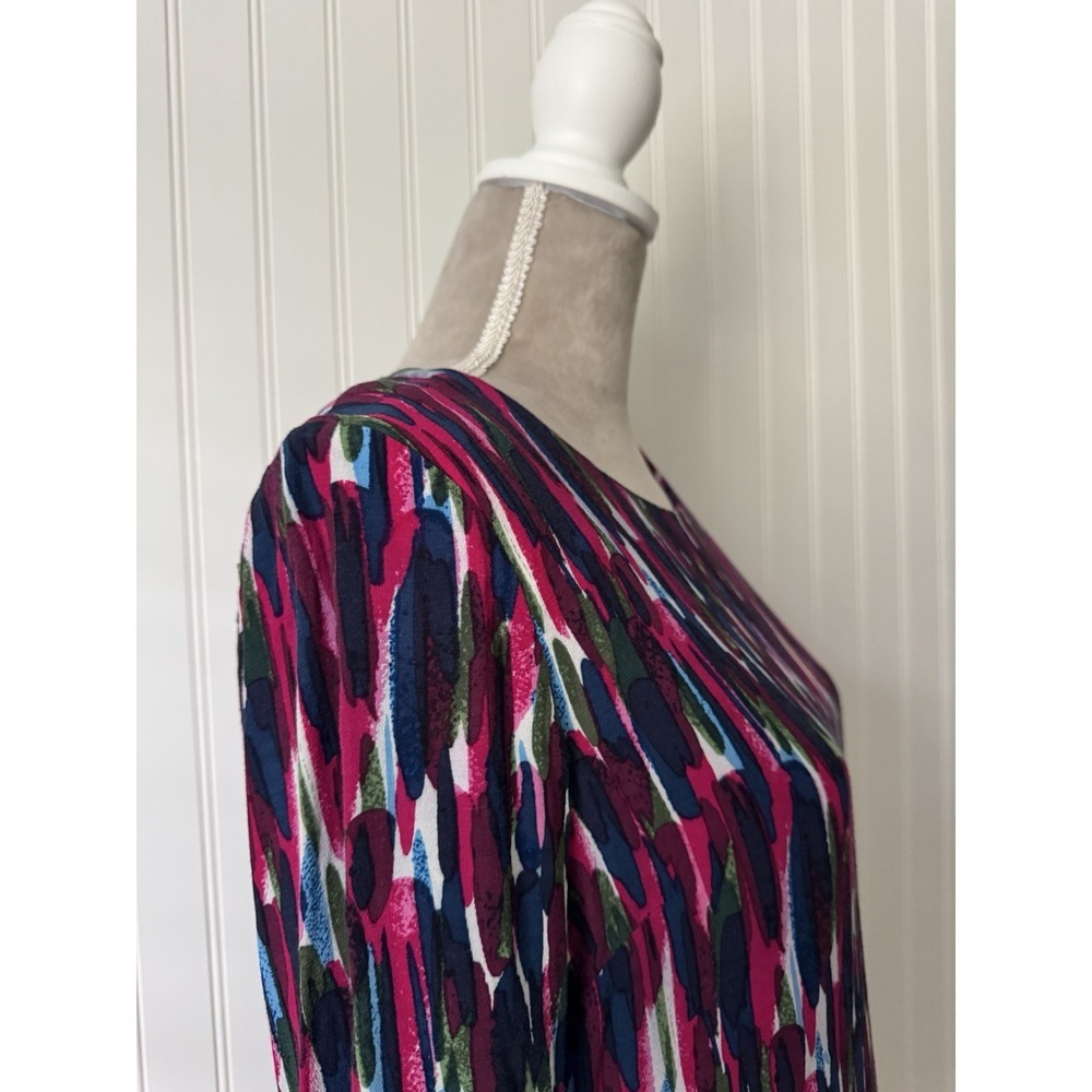 Boden Abstract Print Shift Lined Dress Size 6R - Picture 6 of 12